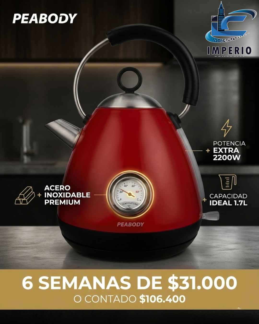 PAVA PEABODY PE-KV8215 ROJO