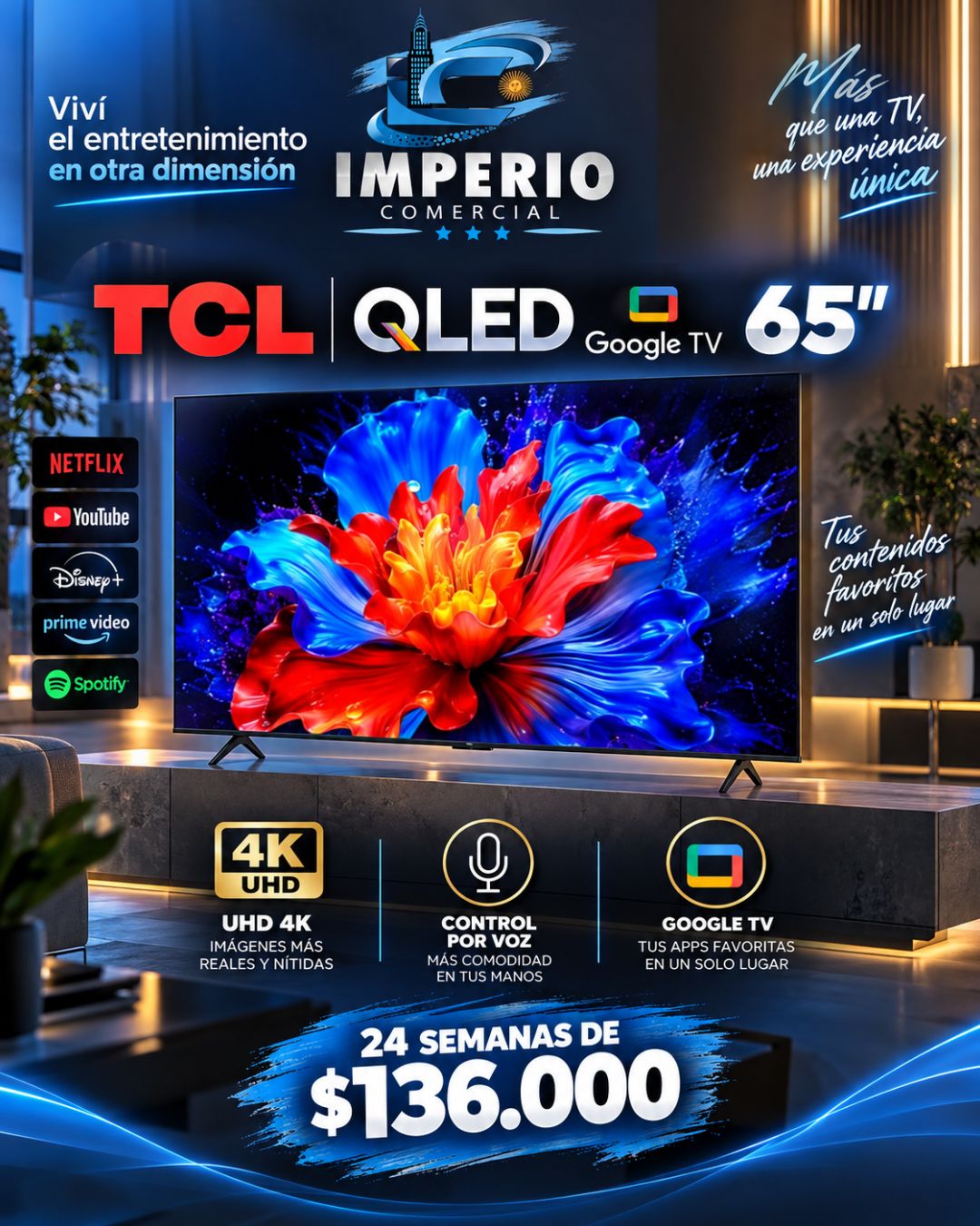 Smartv Qled 65"