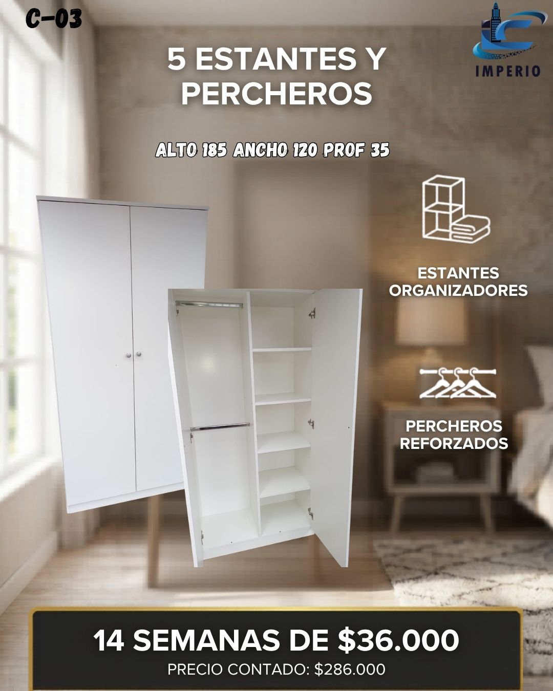Modulo 5 Estantes y Percheros