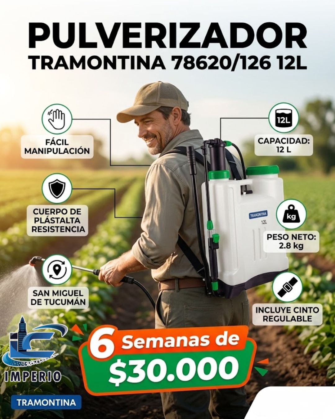 PULVERIZADOR TRAMONTINA 78620/126 12L