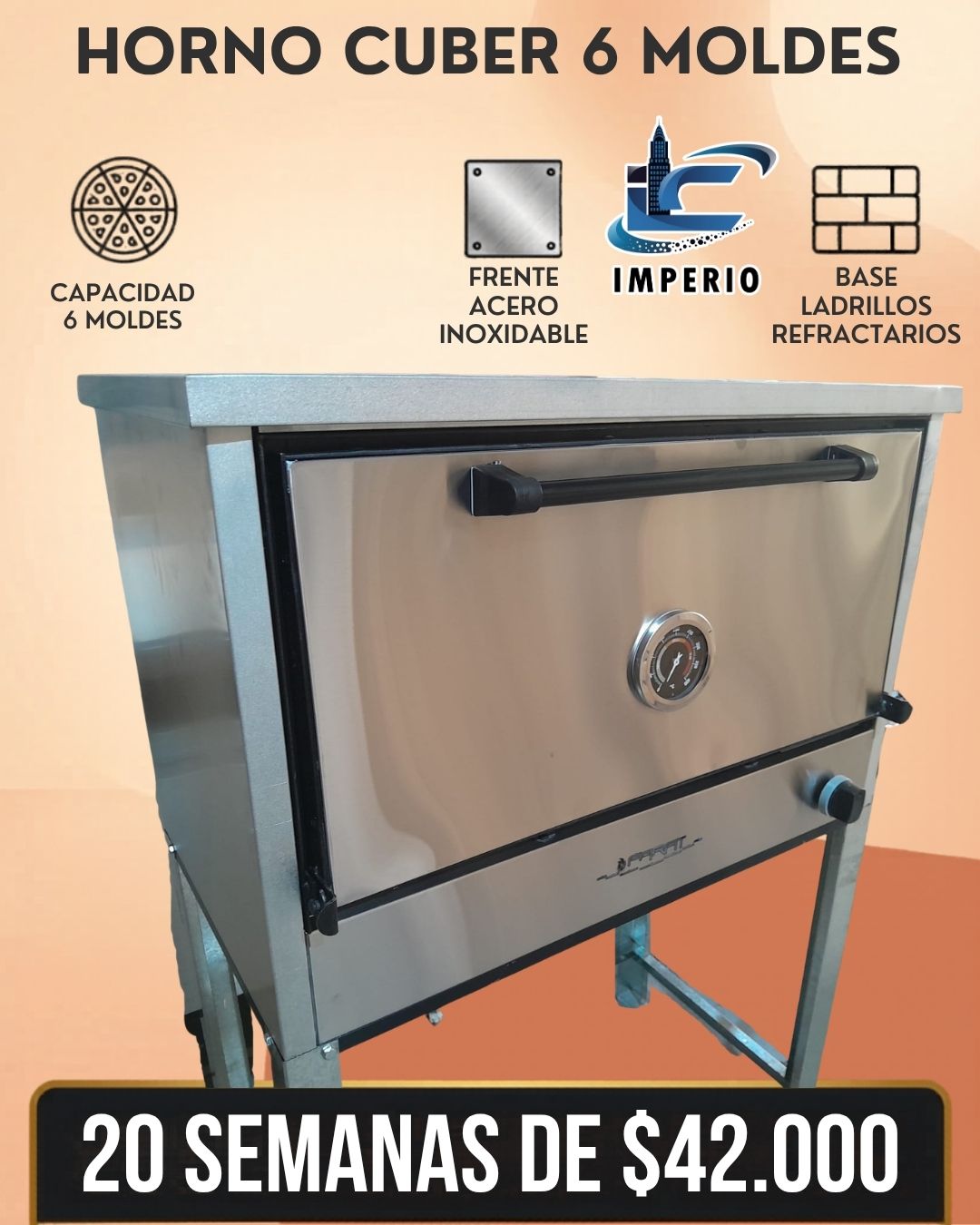 Horno Cuber 6 Moldes