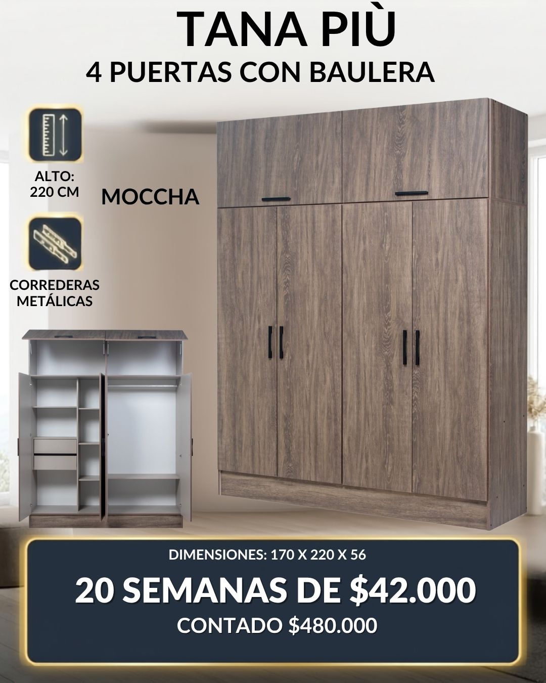 4 Puertas con Baulera