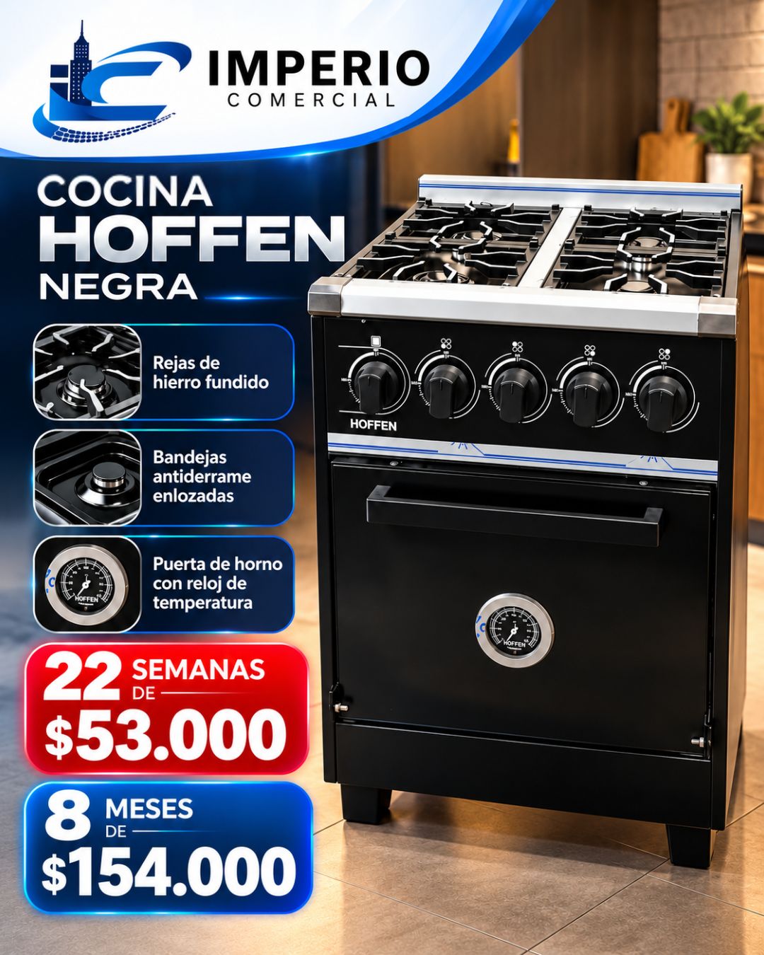 Cocina Hoffen Negra