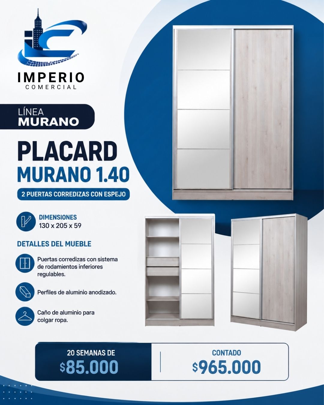 Murano 2 Puertas Corredizas