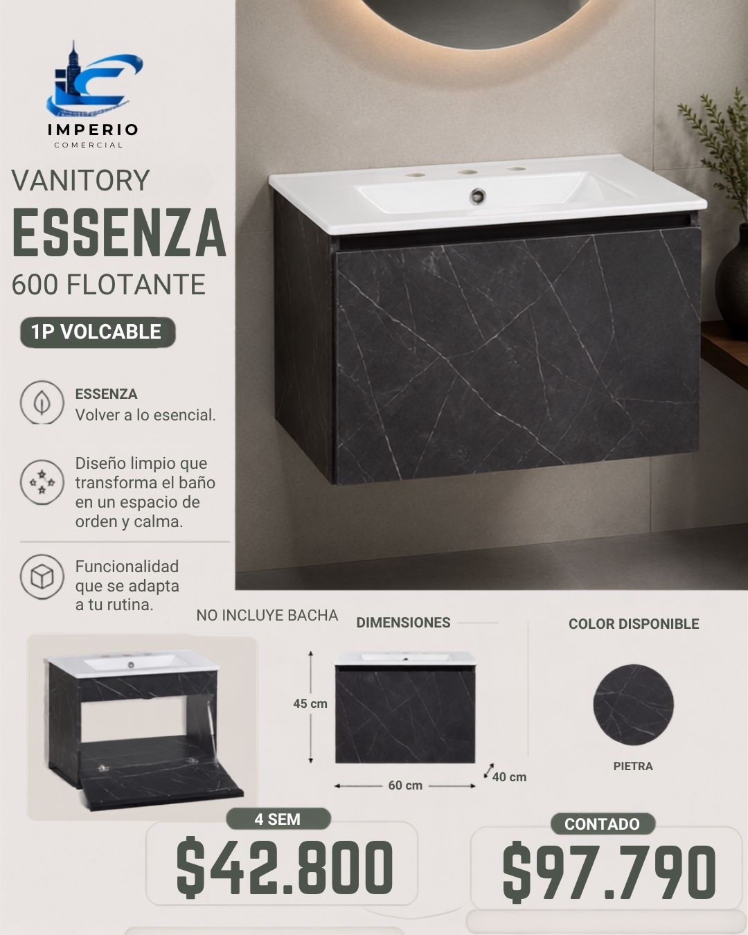 Vanitory Essenza 600 Flotante