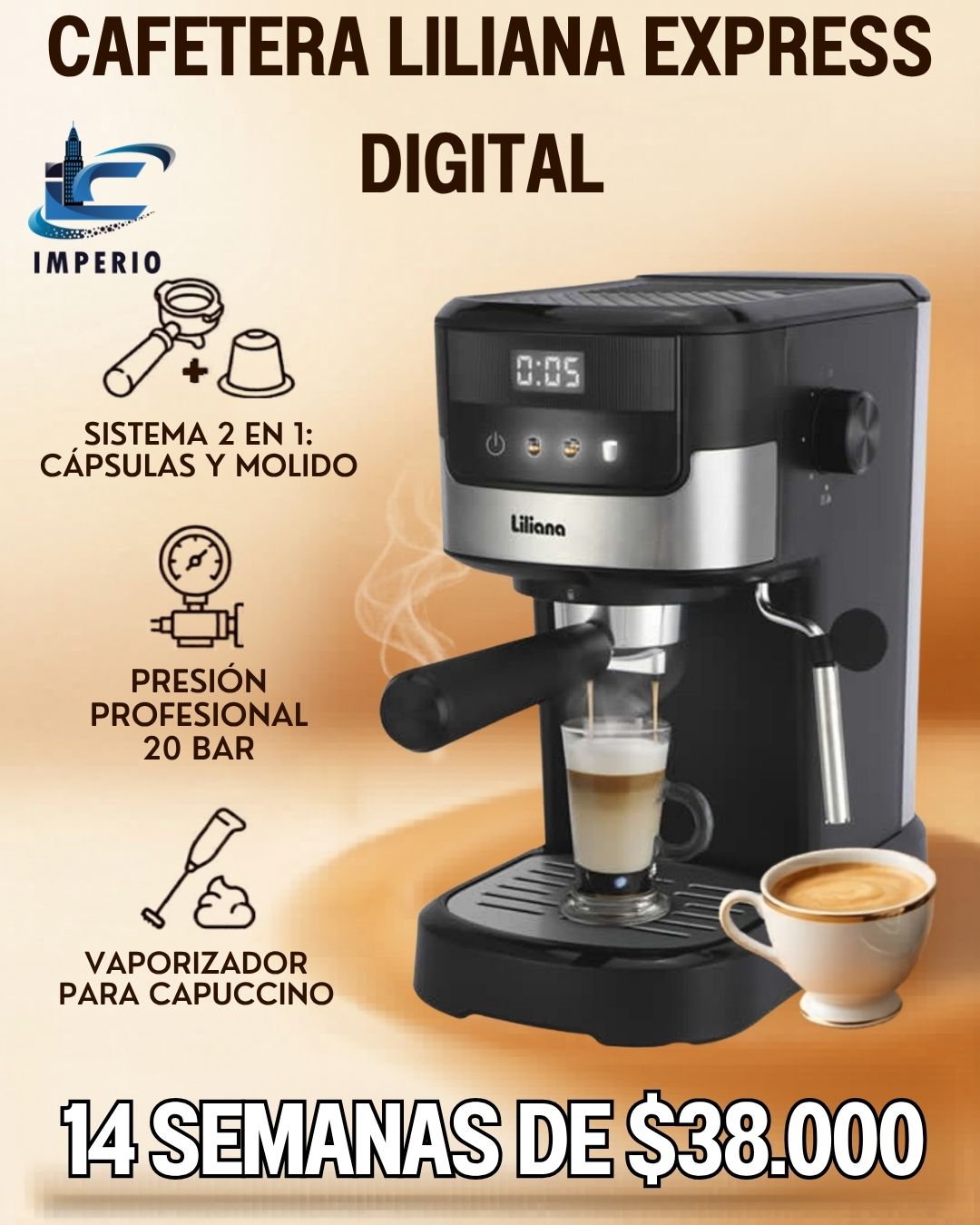 Cafetera Express Digital Liliana