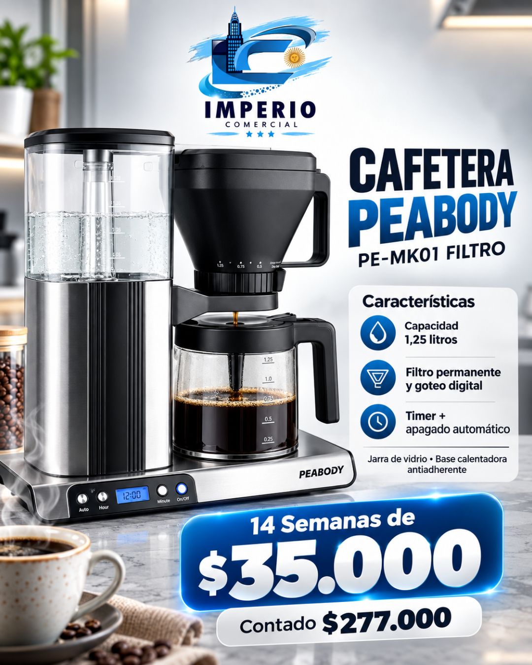 Cafetera Peabody 1.25