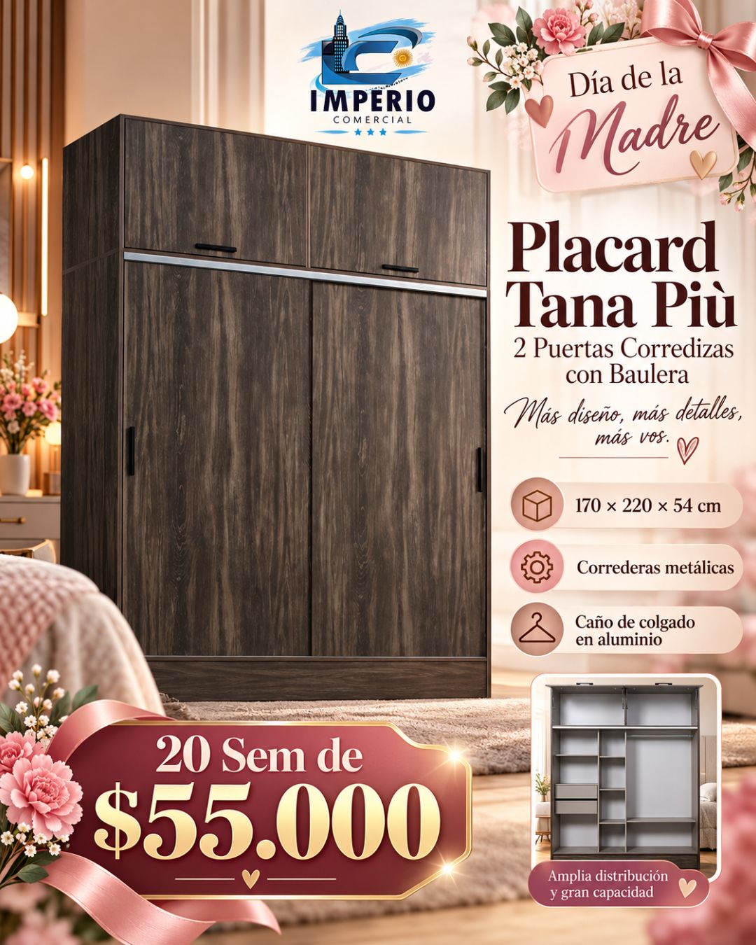 2 Puertas Corredizas con Baulera