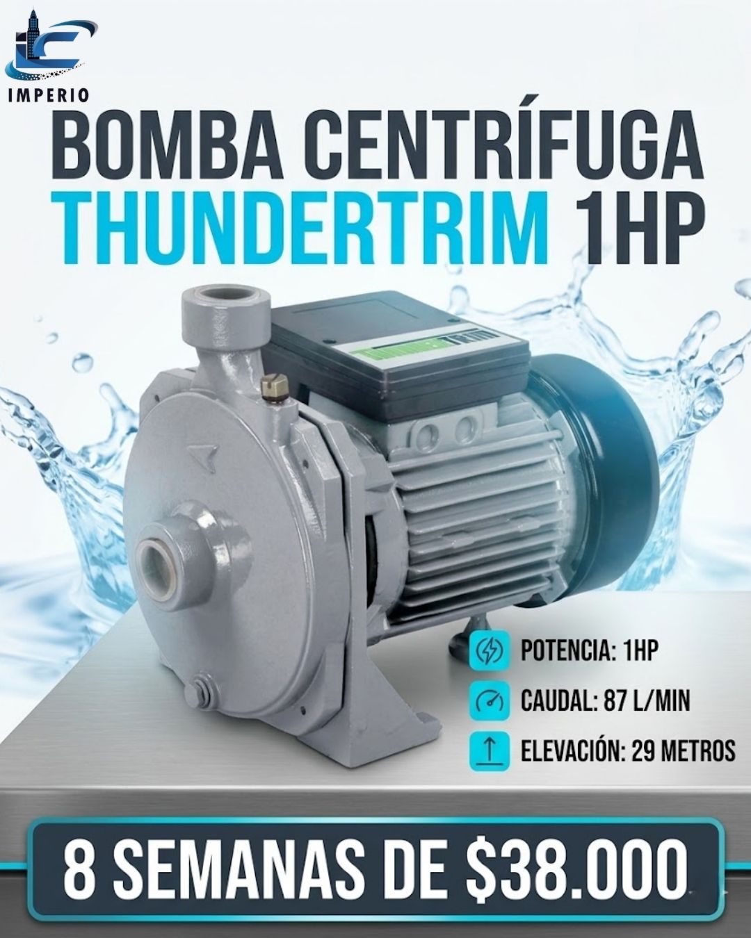 BOMBA CENTRIFUGA THUNDERTRIM TT08370 1HP