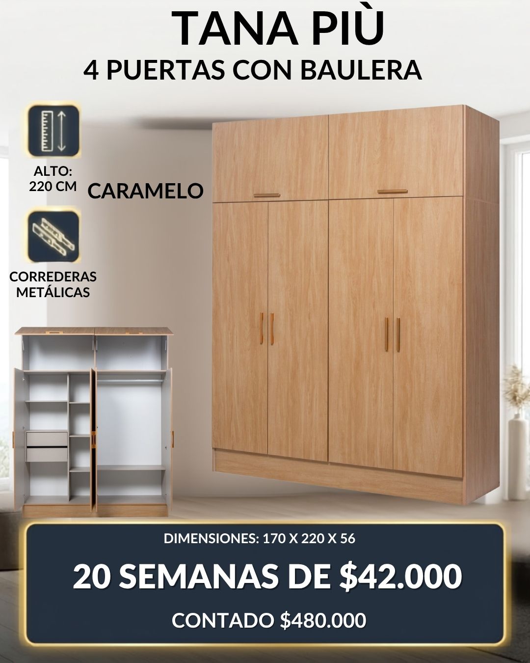4 Puertas con Baulera