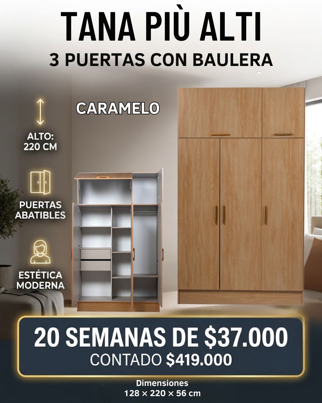 3 Puertas con Baulera