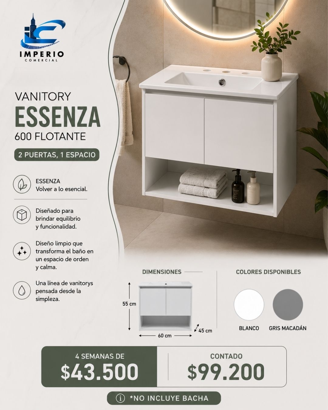 Vanitory Essenza 400 Flotante