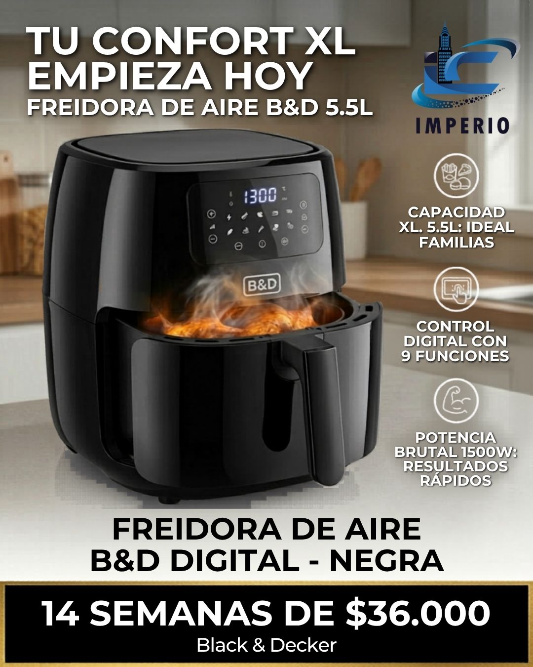 Black and Decker 5.5 Litros