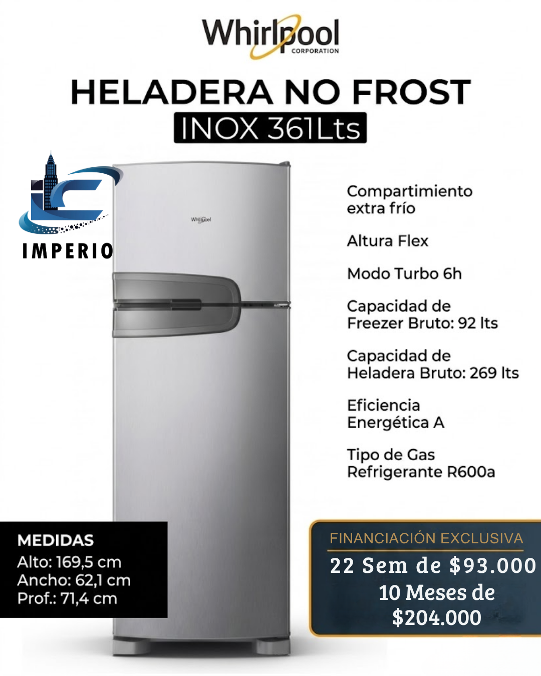 Heladera Whirlpool