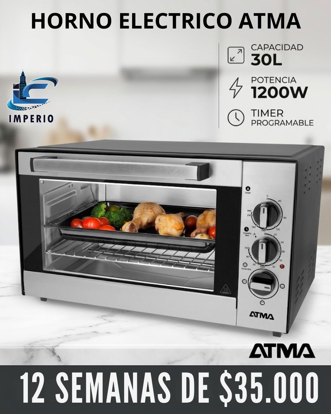 HORNO ELECTRICO LILIANA AO320 32L