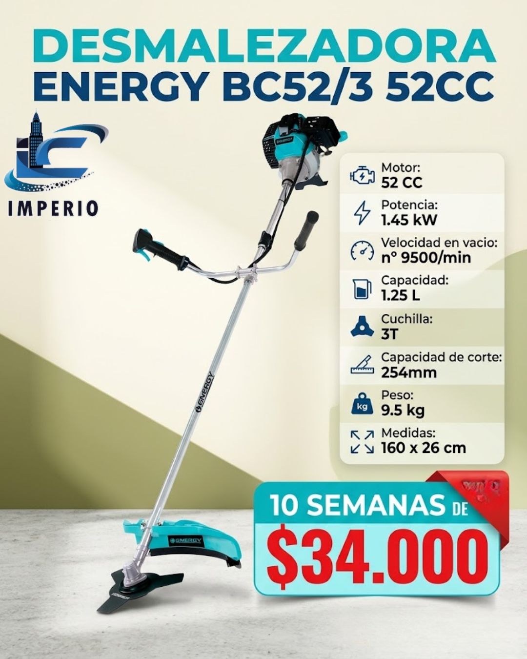 DESMALEZADORA ENERGY BC52/3 52CC