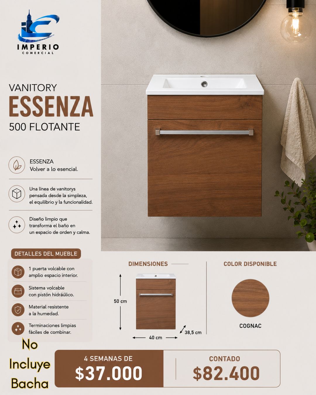 Vanitory Essenza 500 Flotante