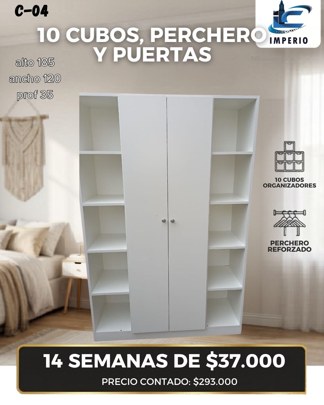 Modulo 10 Cubos Perchero y Puerta