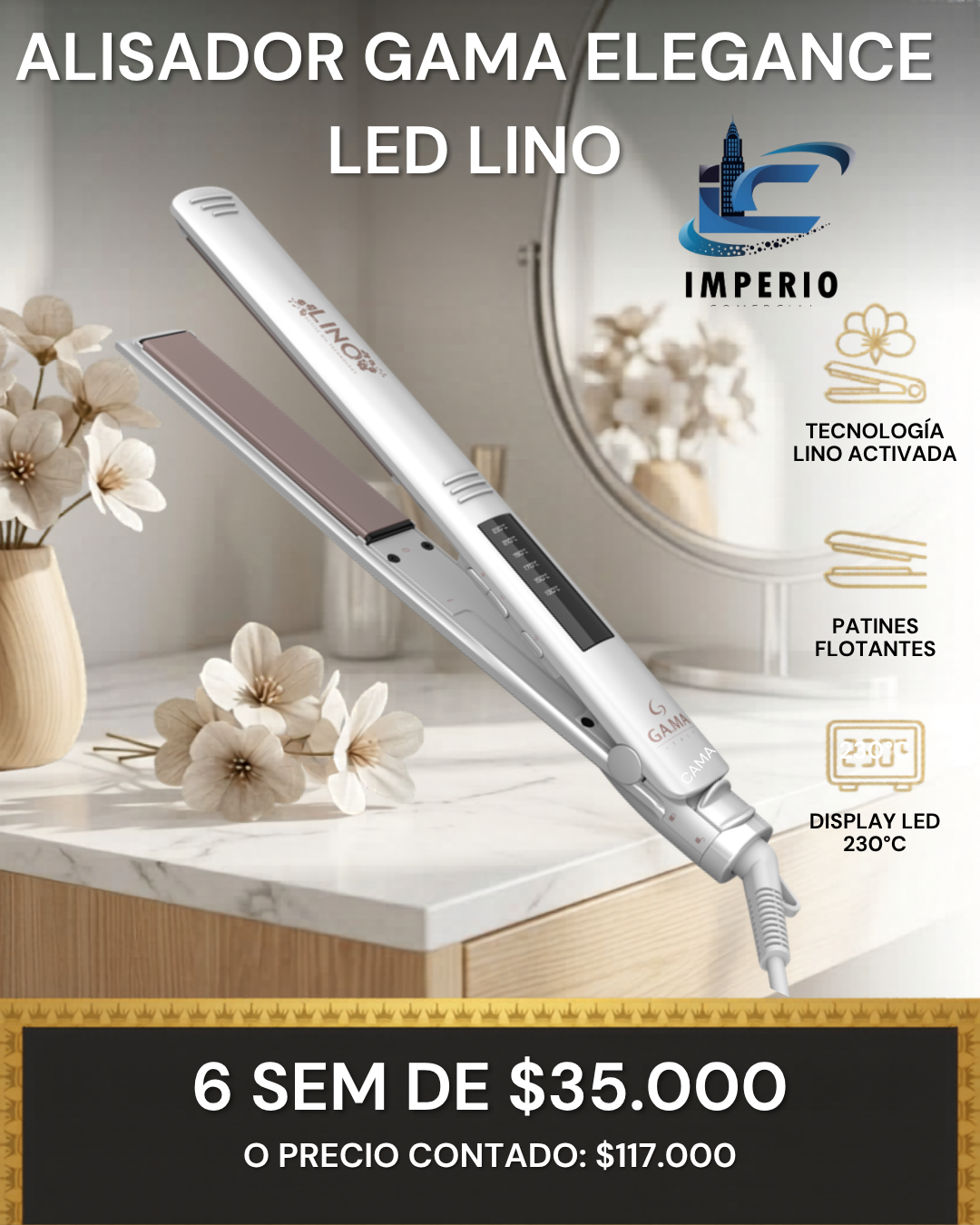 ALISADOR GAMA ELEGANCE LED LINO