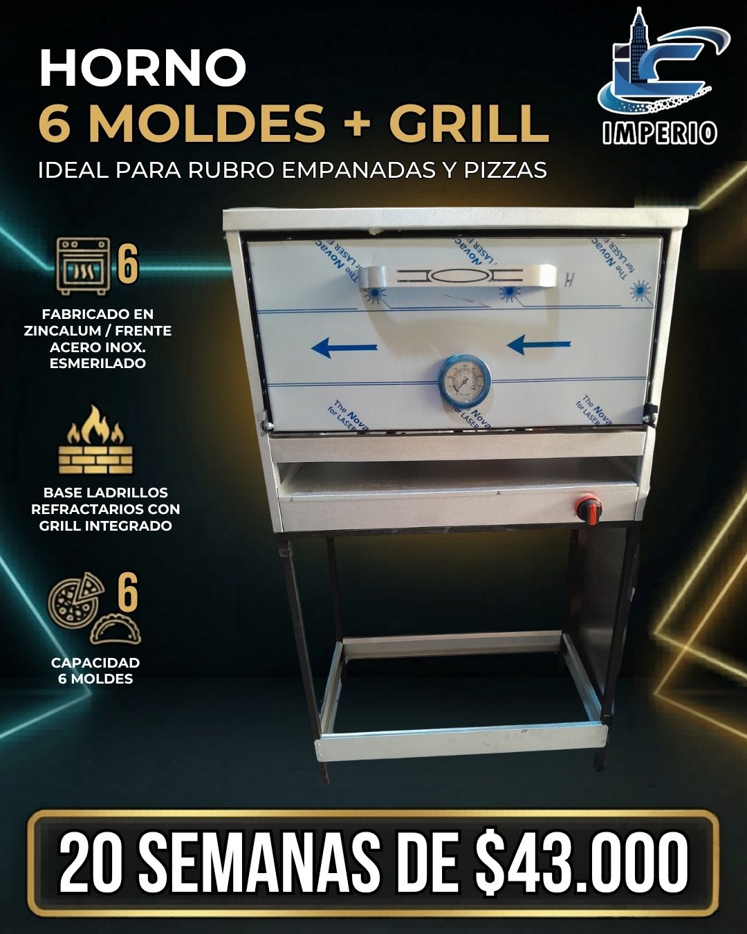 Horno 6 Moldes