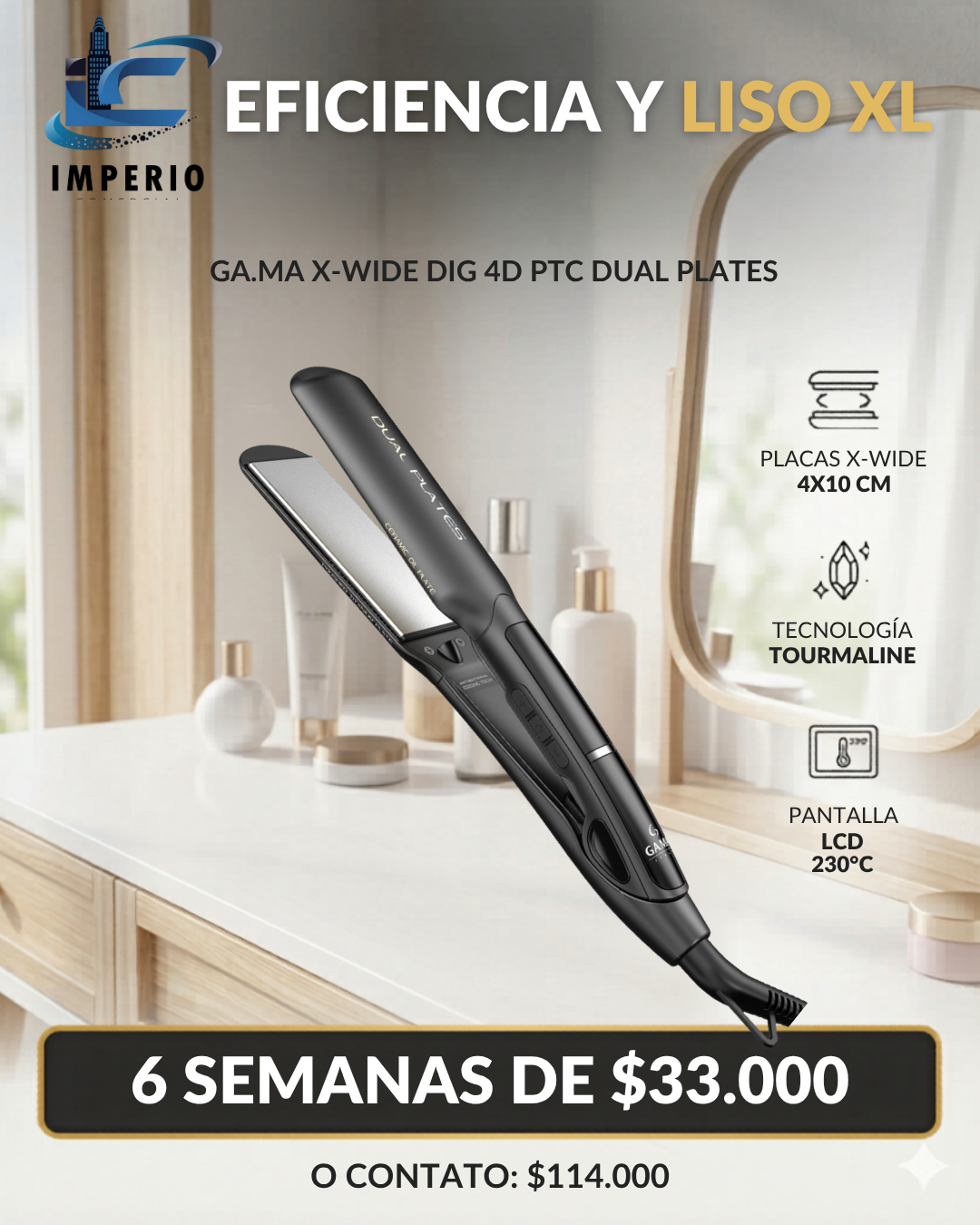 ALISADOR GAMA X-WIDE DIG 4D PTC DUAL PLATES