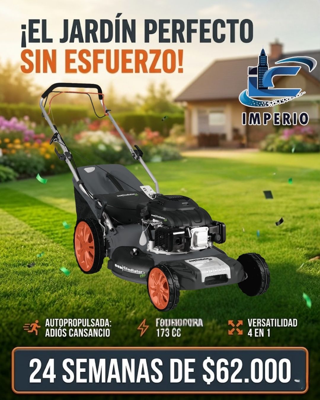 CORTA CESPED GLADIATOR CPA 1020 G AUTOPROPULSADA
