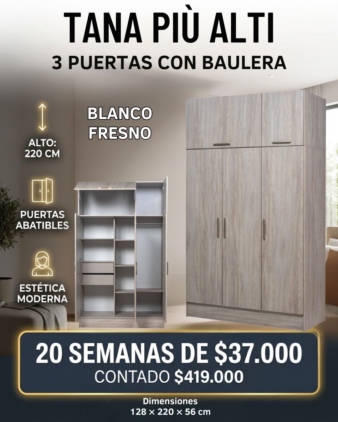 3 Puertas con Baulera