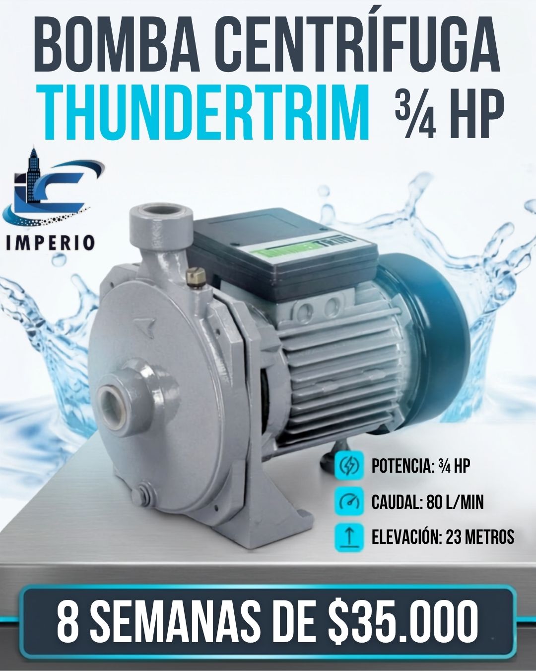 BOMBA CENTRIFUGA THUNDERTRIM 3/4HP