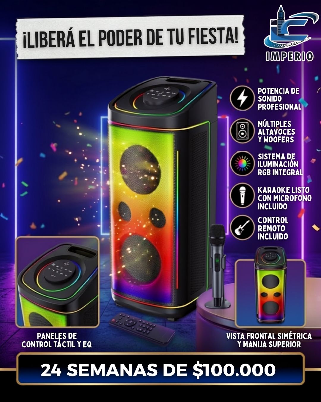 PARLANTE SOUL PLT-XL5000 ULTRA HIT 300W 2x8"