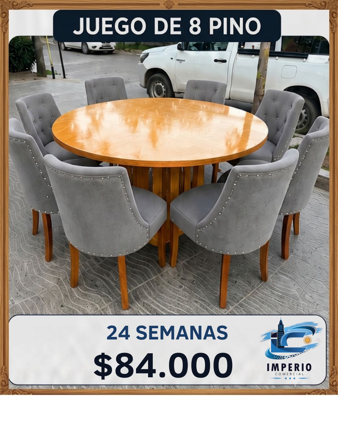 Juego de 8 Pino