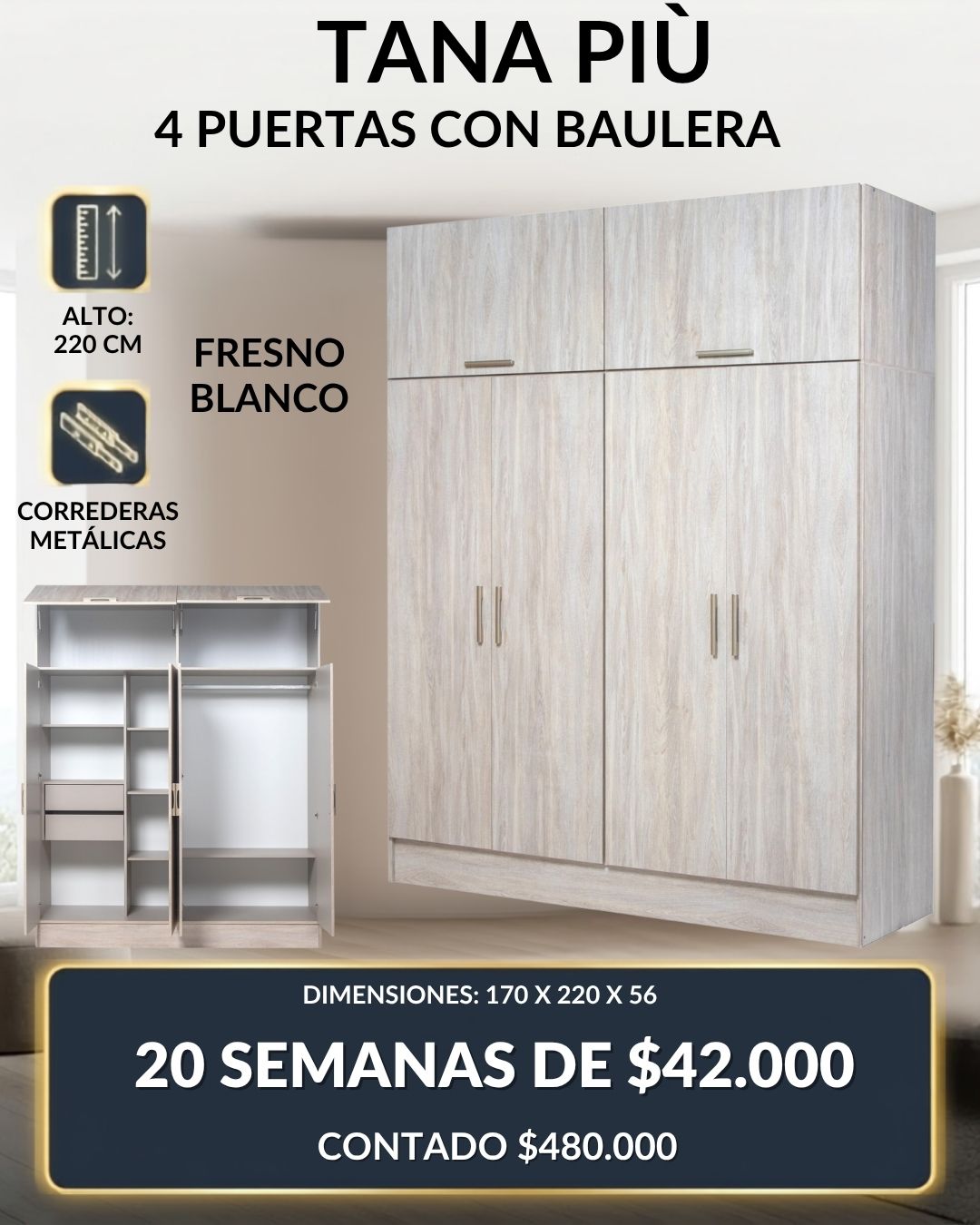 4 Puertas con Baulera