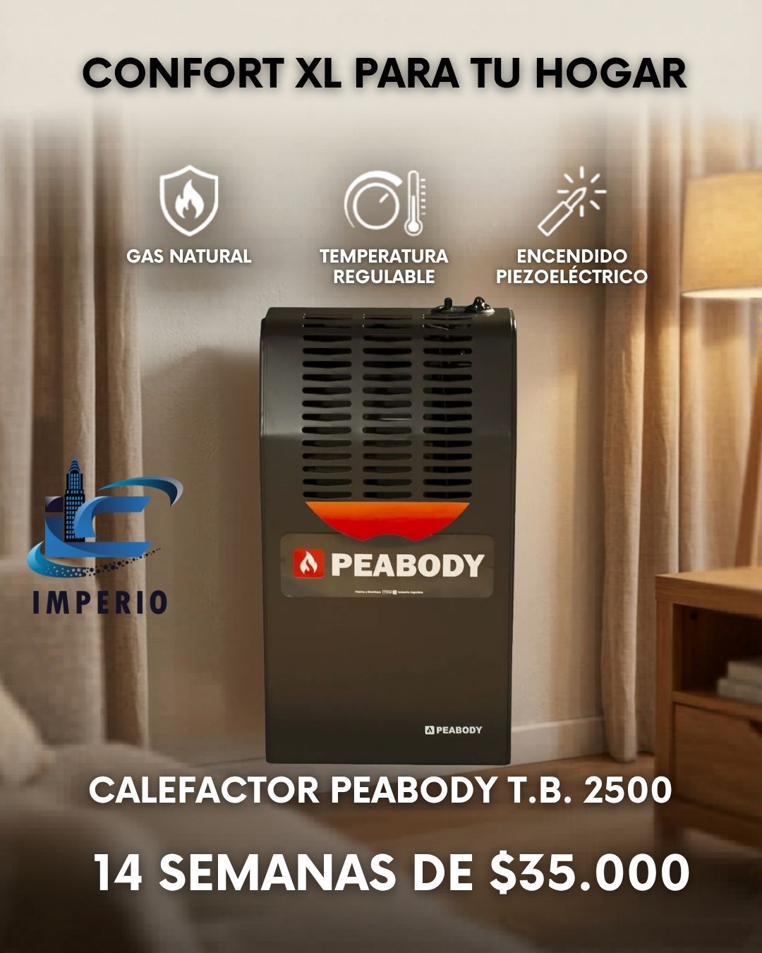 Calefactor Peabody T.B. 2500