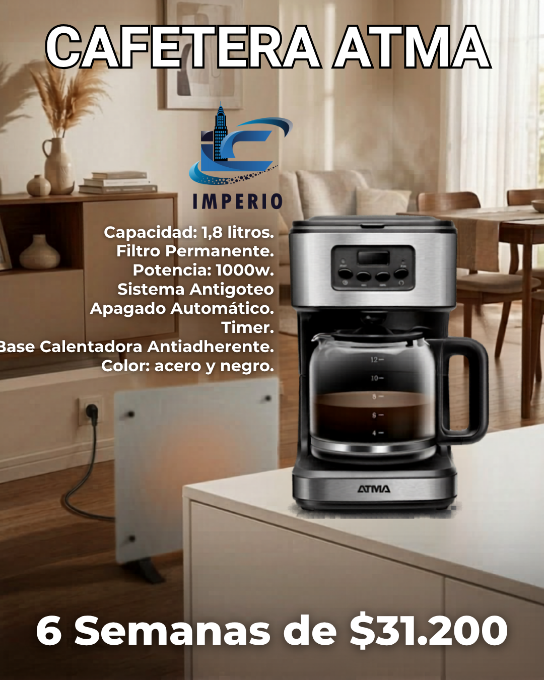 Cafetera Atma Filtro
