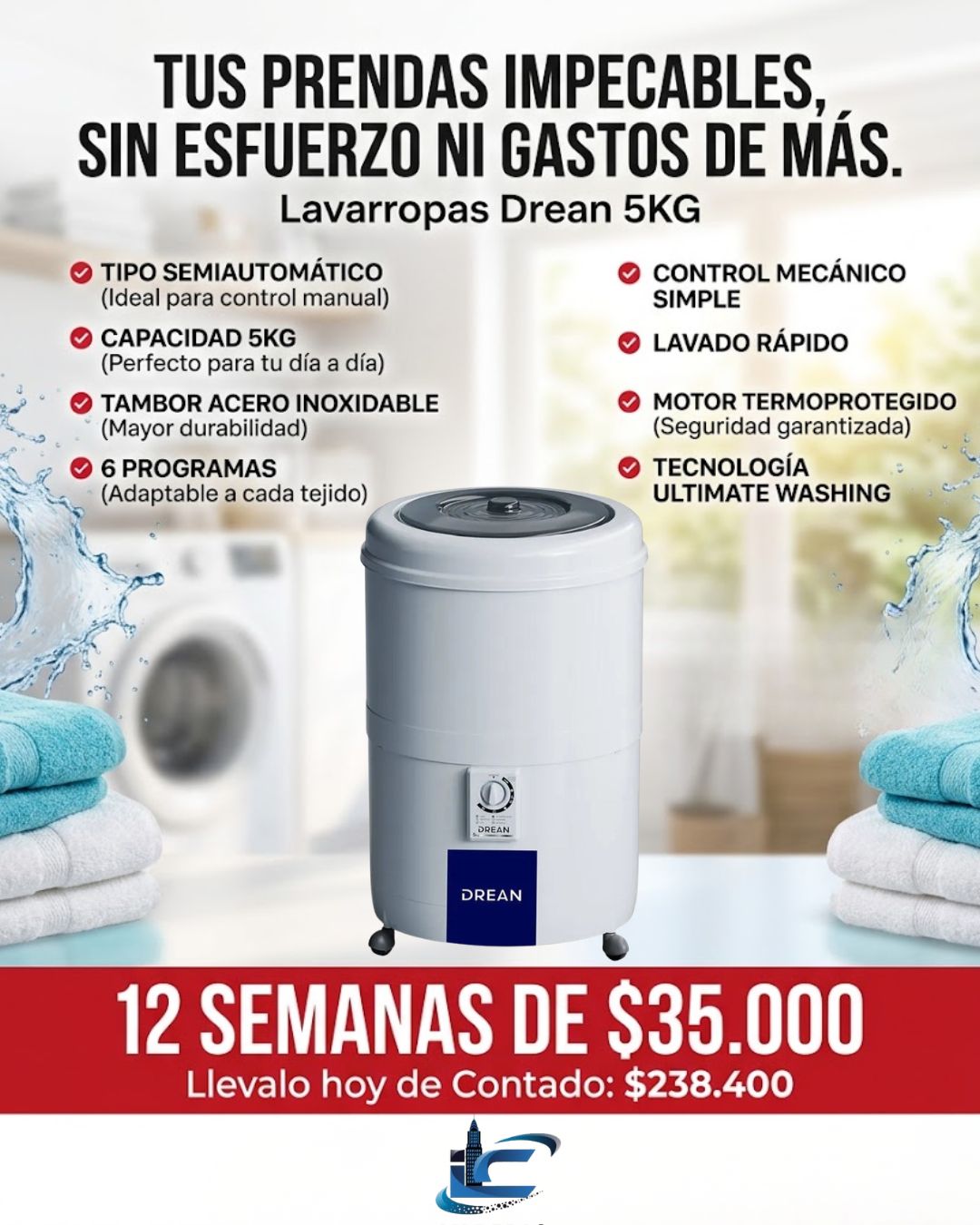 Lavarropas Drean 5Kg