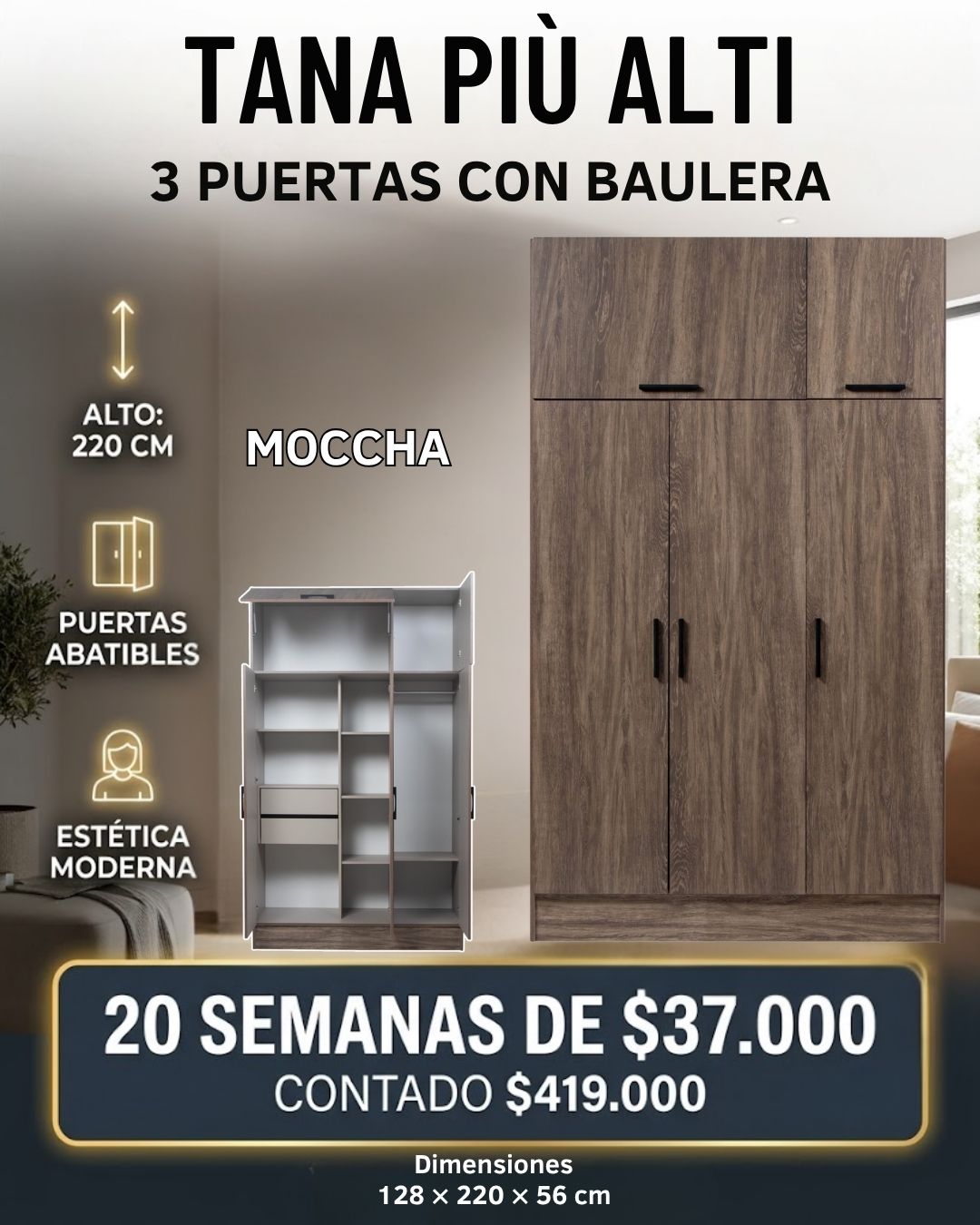 3 Puertas con Baulera