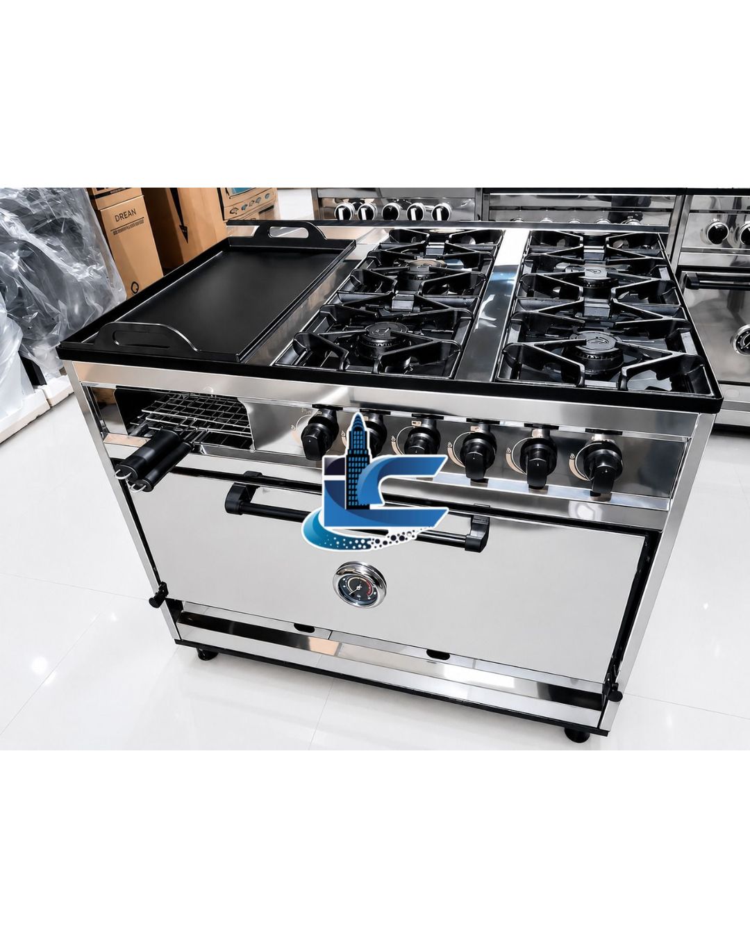 Cocina Cuber con Rejas y Quemadores de Hierro Fundido