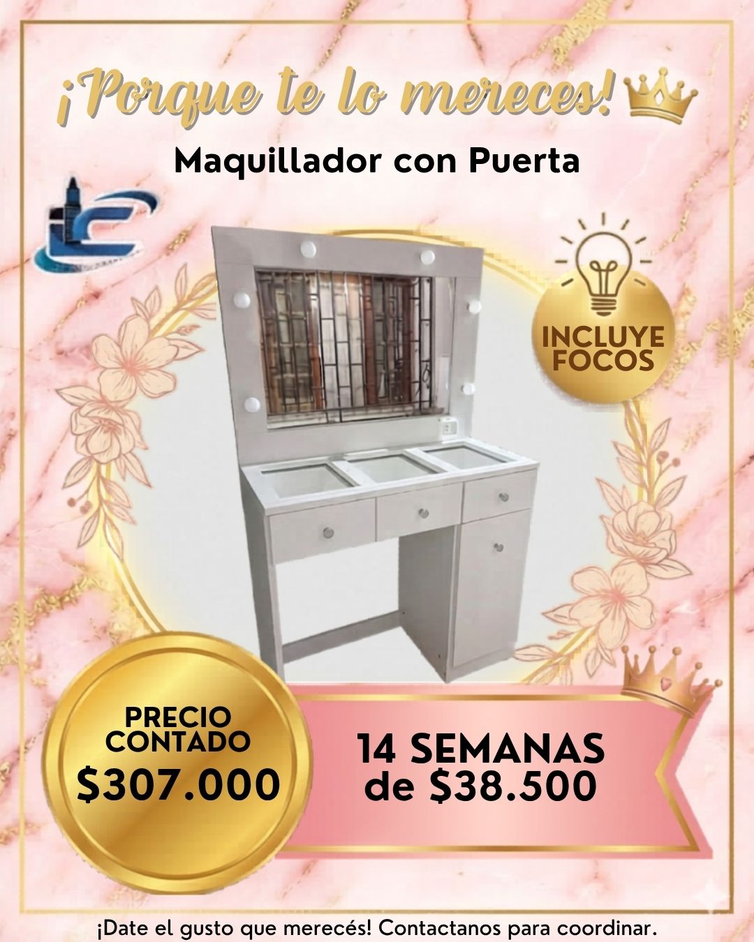 Maquillador con Puerta
