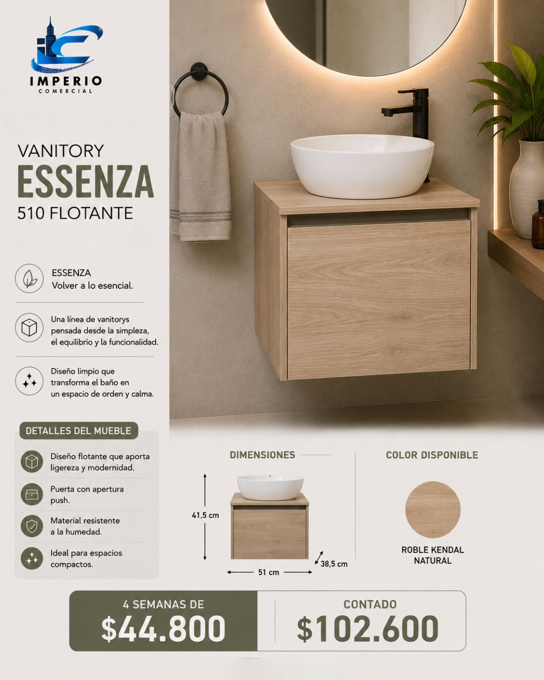 Vanitory Essenza 510 Flotante